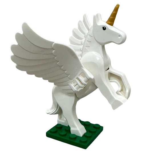 Unicorn w/ Pegasus Wings - Made from White LEGO Horse - Multiple Horn Colors Included!